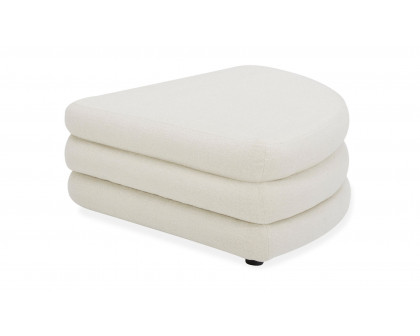 Moe's Lowtide Contemporary Curved Ottoman - Warm White