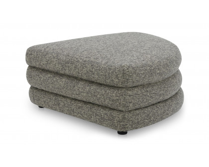 Moe's Lowtide Contemporary Curved Ottoman - Stone Tweed