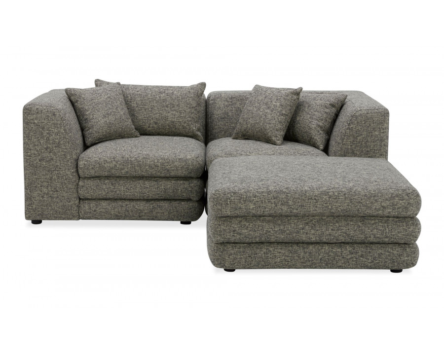 Moe's Lowtide Nook Contemporary Modular Sectional - Stone Tweed