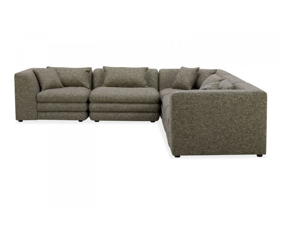 Moe's Lowtide Classic-L Contemporary Modular Sectional - Stone Tweed