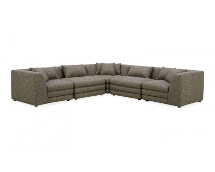 Moe's Lowtide Classic-L Contemporary Modular Sectional - Stone Tweed