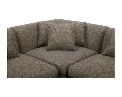 Moe's Lowtide Classic-L Contemporary Modular Sectional - Stone Tweed