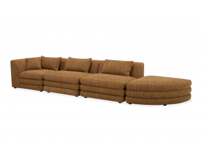 Moe's Lowtide Linear Contemporary Sectional - Amber Glow