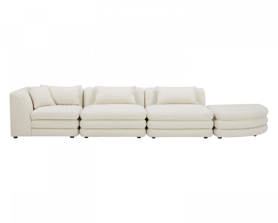 Moe's Lowtide Linear Contemporary Sectional - Warm White