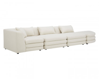 Moe's Lowtide Linear Contemporary Sectional - Warm White