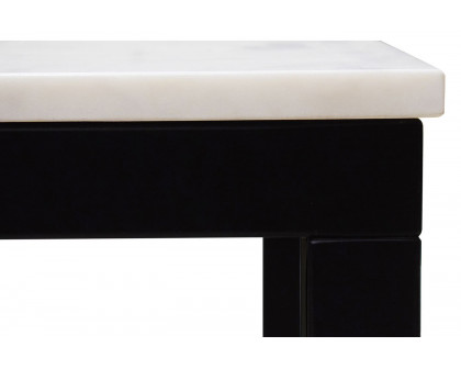 Moe's - Parson Marble Dining Table in Black