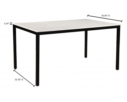 Moe's - Parson Marble Dining Table in Black