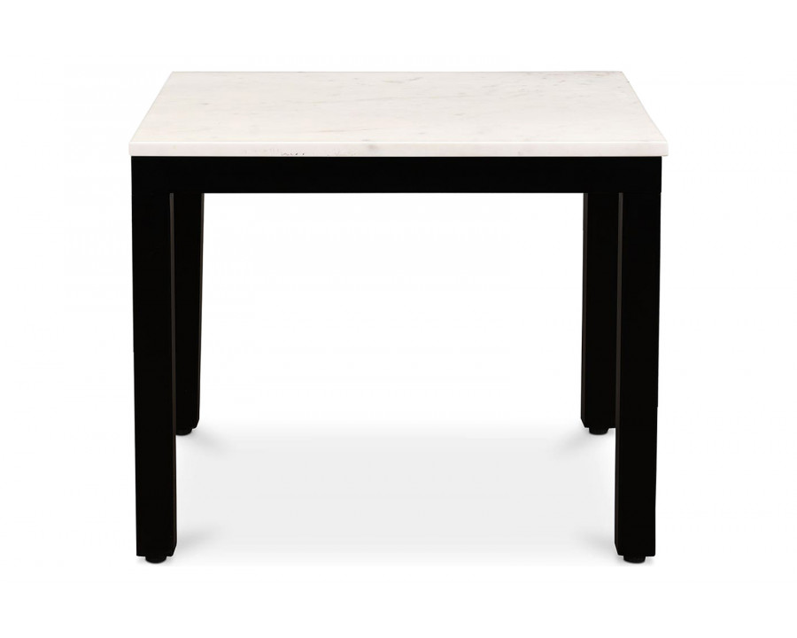 Moe's - Parson Marble Side Table in White