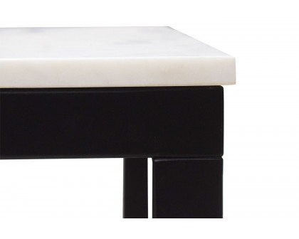 Moe's - Parson Marble Side Table in White