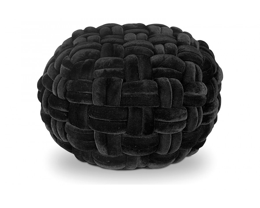 Moe's - Pj Velvet Pouf in Black