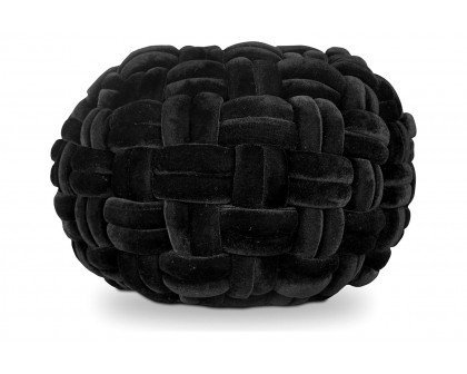 Moe's - Pj Velvet Pouf in Black