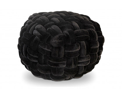 Moe's - Pj Velvet Pouf in Black