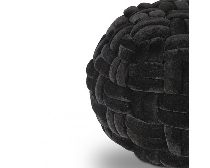 Moe's - Pj Velvet Pouf in Black