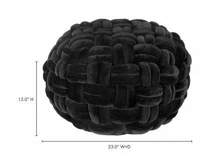 Moe's - Pj Velvet Pouf in Black