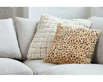 Moe's - Bronya Wool Pillow in White