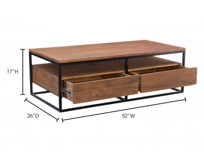 Moe's - Vancouver Coffee Table in Brown