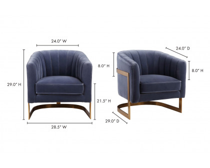 Moe's - Carr Armchair in Blue