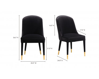 Moe's Liberty Contemporary Dining Chair Set of 2 - Black