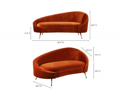 Moe's Abigail Chaise - Orange