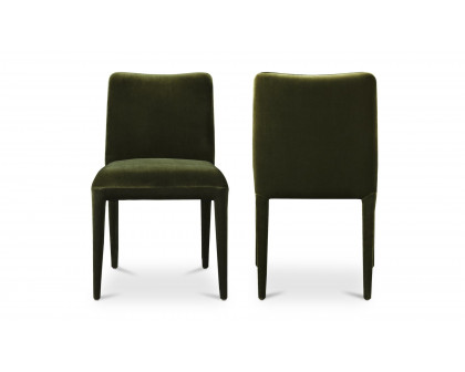 Moe's Calla Contemporary Dining Chair Set of 2 - Green Velvet