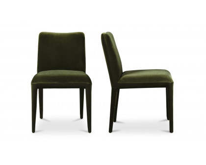 Moe's Calla Contemporary Dining Chair Set of 2 - Green Velvet