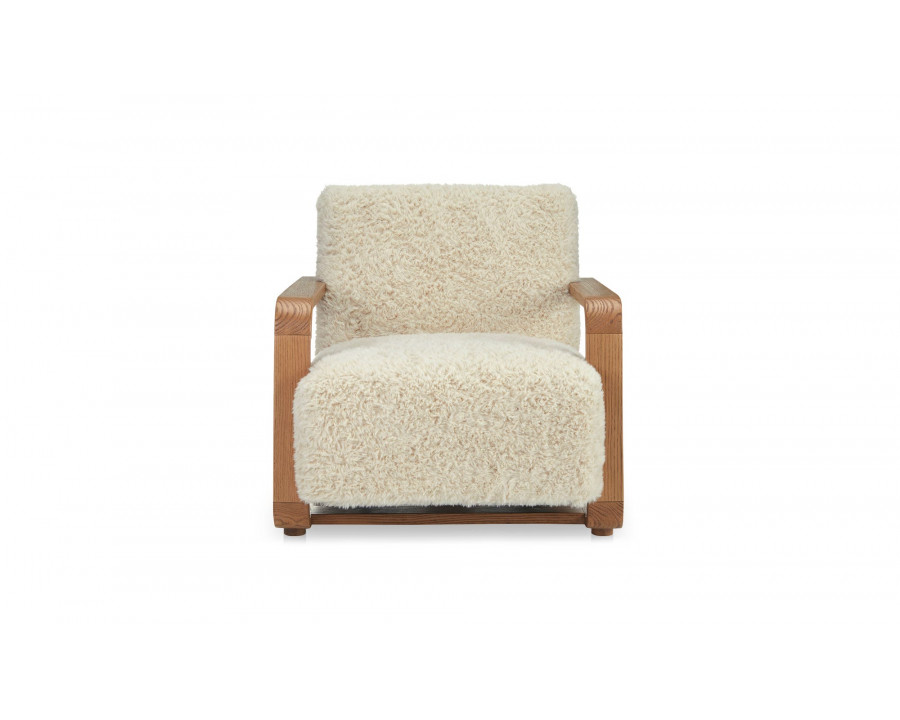 Moe's Eckersley Modern Lounge Chair - Cream