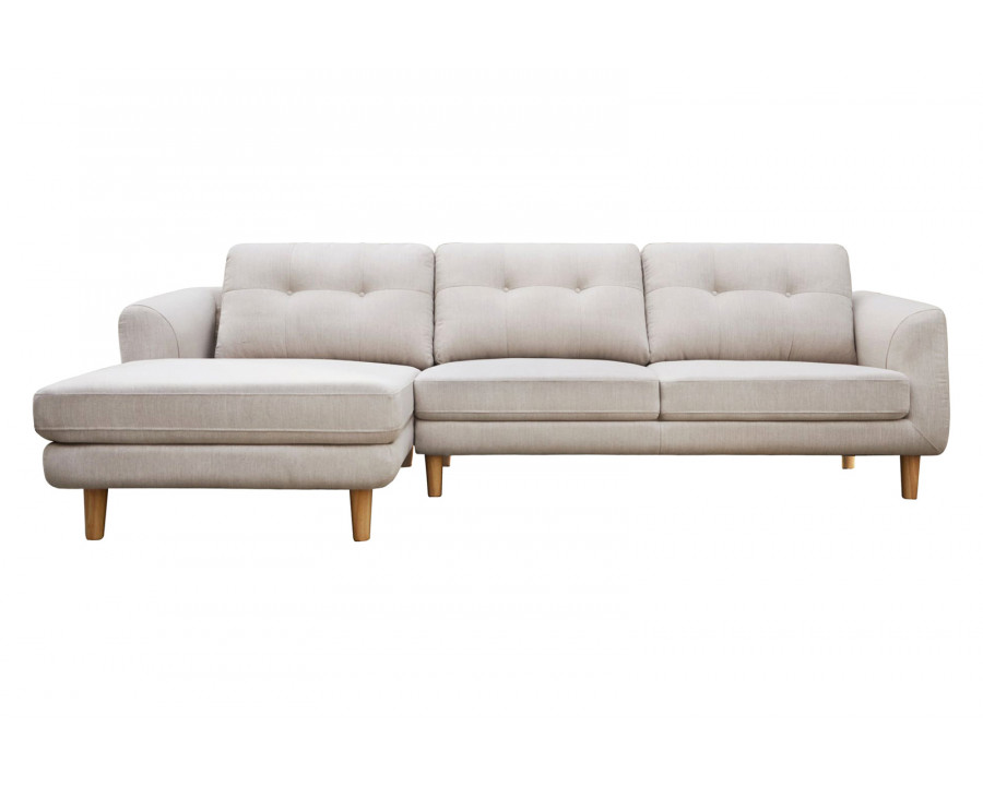 Moe's Corey Sectional - Beige, Left Facing