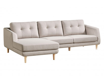 Moe's Corey Sectional - Beige, Left Facing