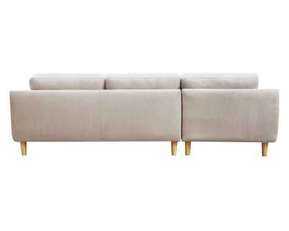 Moe's Corey Sectional - Beige, Left Facing