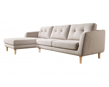 Moe's Corey Sectional - Beige, Left Facing