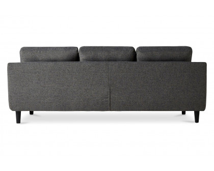 Moe's Belagio Sofa Bed With Chaise - Charcoal Gray, Left Facing