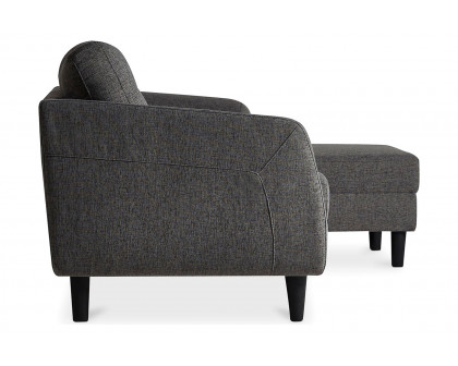 Moe's Belagio Sofa Bed With Chaise - Charcoal Gray, Right Facing