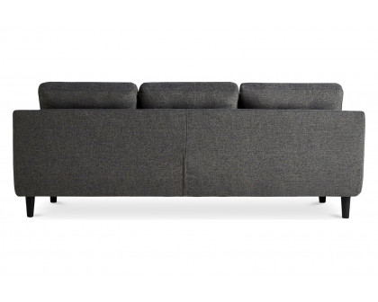 Moe's Belagio Sofa Bed With Chaise - Charcoal Gray, Right Facing