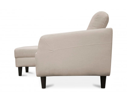 Moe's Belagio Sofa Bed With Chaise - Beige, Left Facing