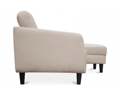 Moe's Belagio Sofa Bed With Chaise - Beige, Right Facing