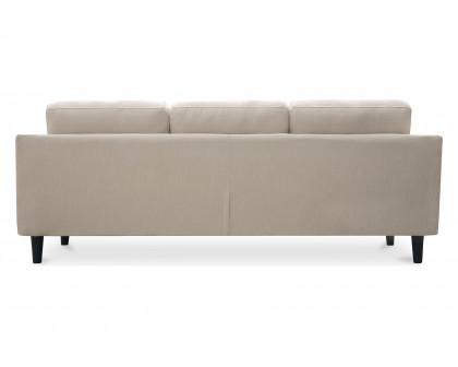 Moe's Belagio Sofa Bed With Chaise - Beige, Right Facing