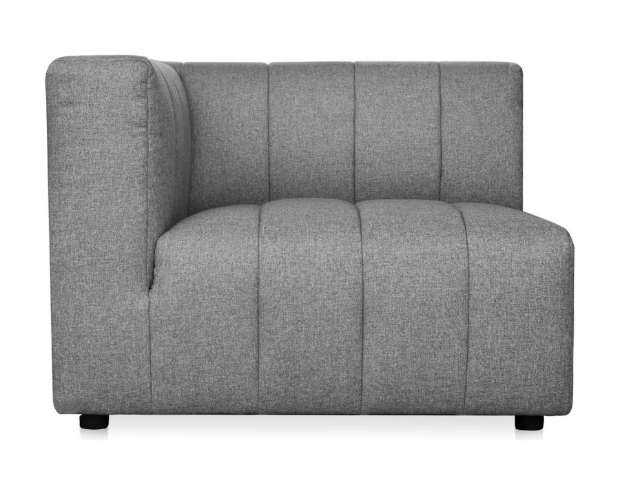 Moe's Lyric Left Arm Chair - Gray, Left Arm