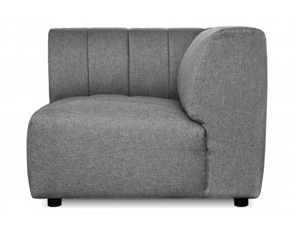 Moe's Lyric Left Arm Chair - Gray, Left Arm