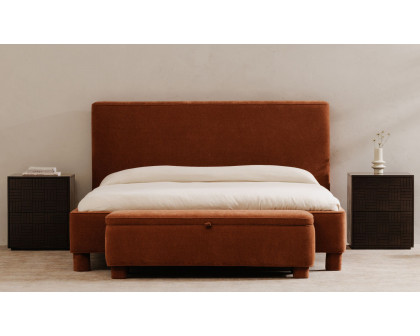 Moe's Ichigo Modern Queen Size Bed - Deep Orange