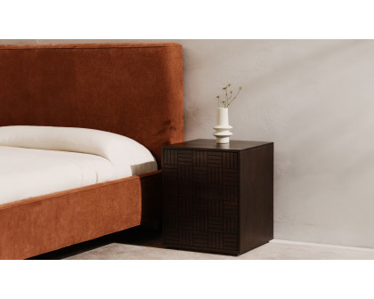 Moe's Ichigo Modern Queen Size Bed - Deep Orange