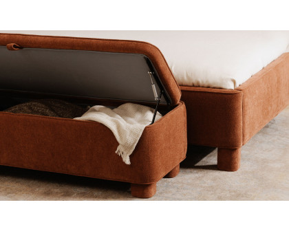 Moe's Ichigo Modern Storage Bench - Deep Orange