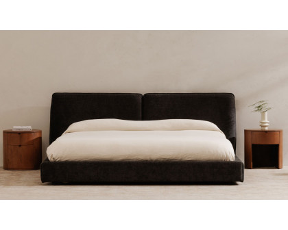 Moe's Zeppelin Contemporary Queen Size Bed - Heather Black