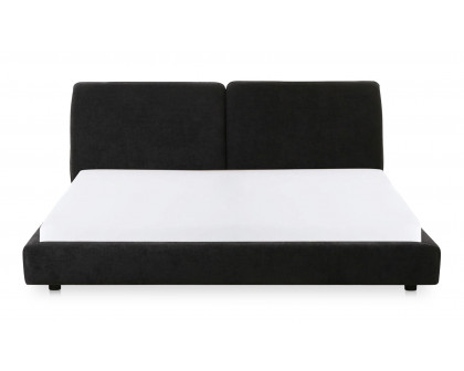 Moe's Zeppelin Contemporary Queen Size Bed - Heather Black