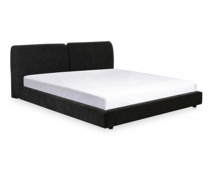 Moe's Zeppelin Contemporary Queen Size Bed - Heather Black