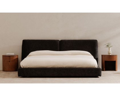 Moe's Zeppelin Contemporary King Size Bed - Heather Black