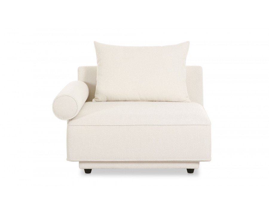 Moe's Rosello Contemporary Left Arm Chair - White