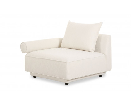 Moe's Rosello Contemporary Left Arm Chair - White