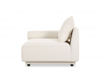 Moe's Rosello Contemporary Left Arm Chair - White