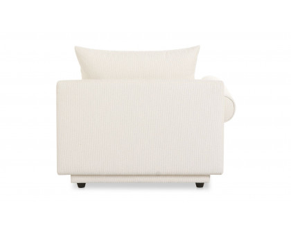 Moe's Rosello Contemporary Left Arm Chair - White