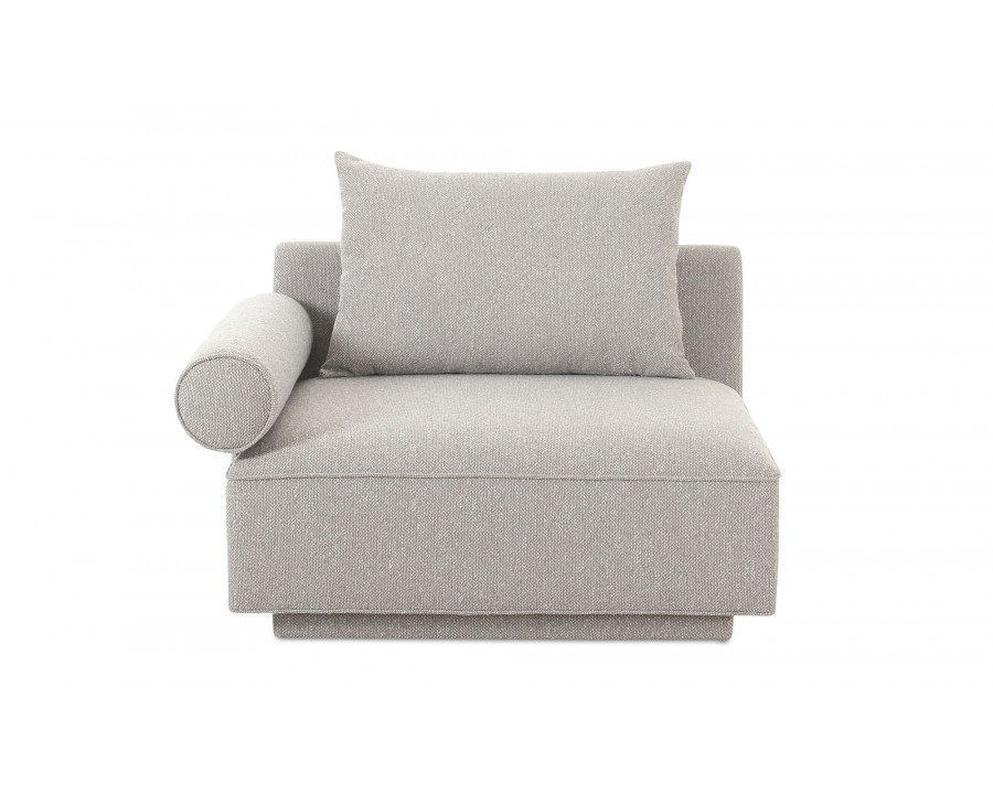 Moe's Rosello Contemporary Left Arm Chair - Light Gray